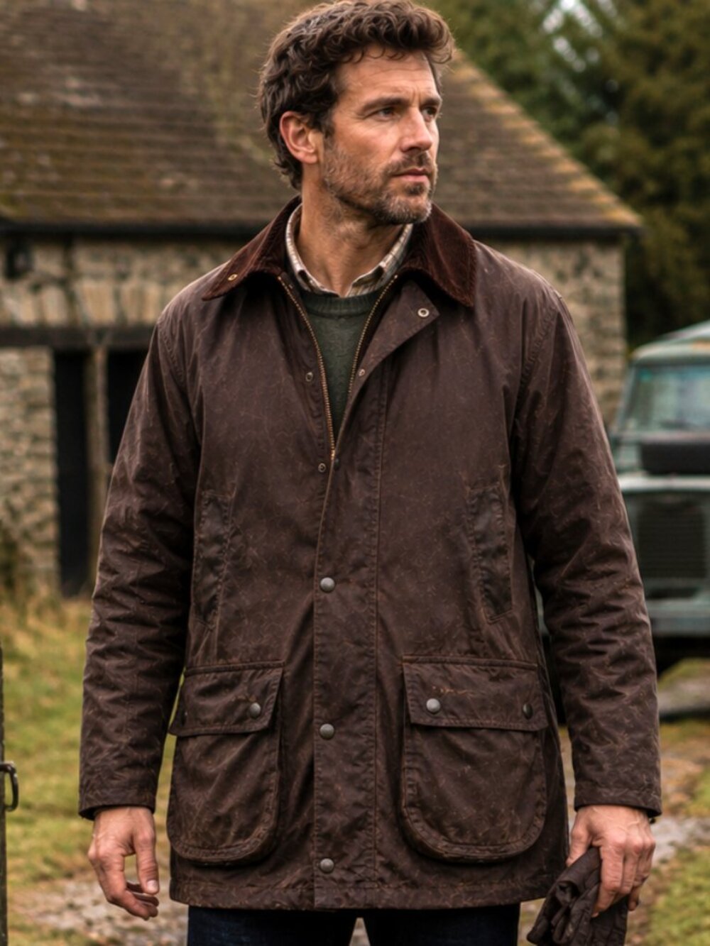 Barbour Beaufort A190 Waxed Cotton Jacket Brown C48 Classic Country Coat Repairs
